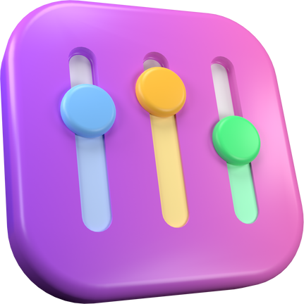 Control panel 3D illustration